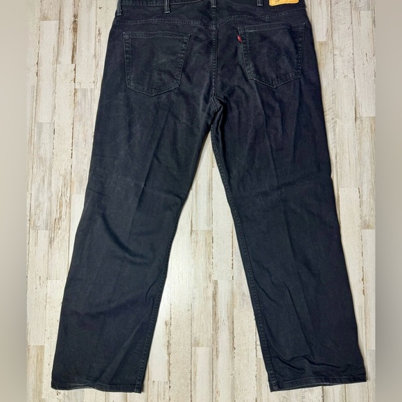 Levis 569 Jeans Mens 40x32 Black Denim Straight Leg Casual Preppy - Picture 10 of 10